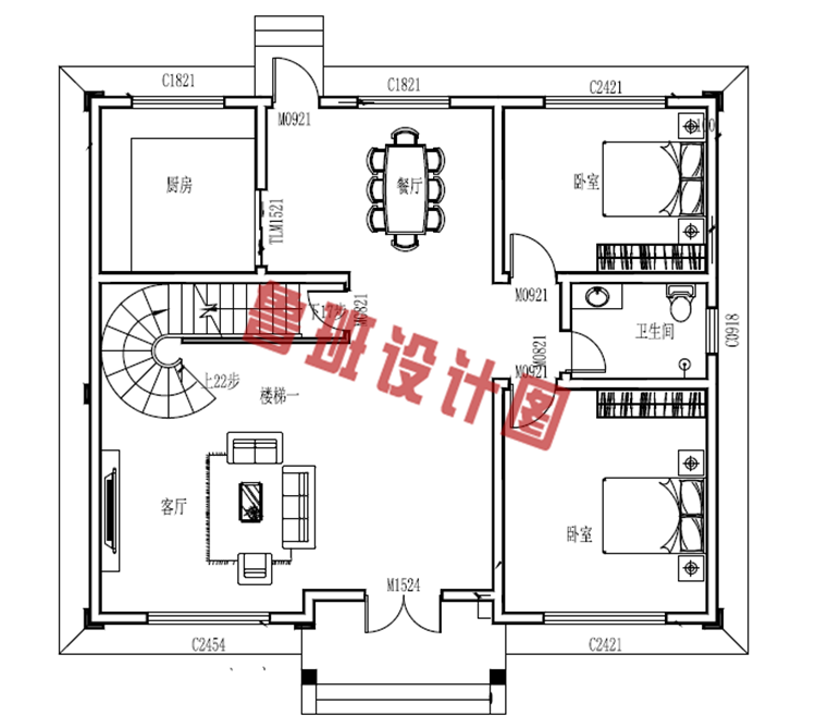 农村三层带地下室小楼房设计图