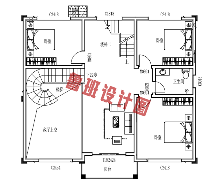 农村三层带地下室小楼房设计图