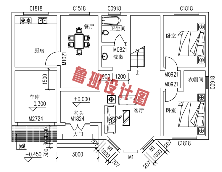 简洁大气三层房子设计图