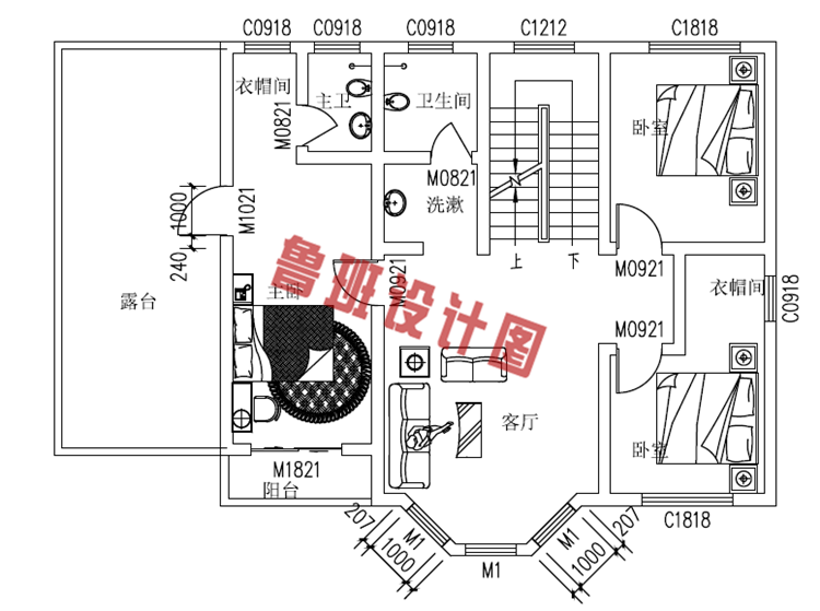 简洁大气三层房子设计图