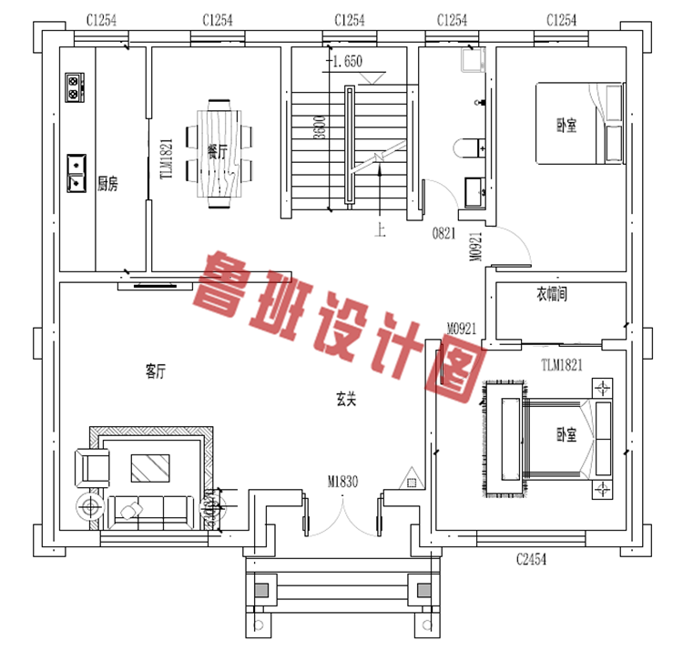 带地下室三层豪华大气新农村房屋设计图