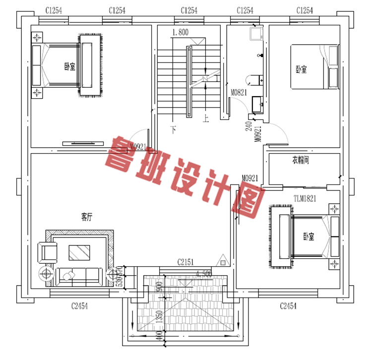 带地下室三层豪华大气新农村房屋设计图