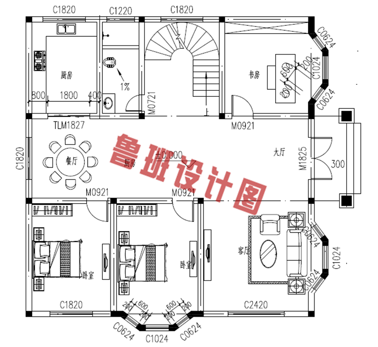 150平米二层乡村小别墅