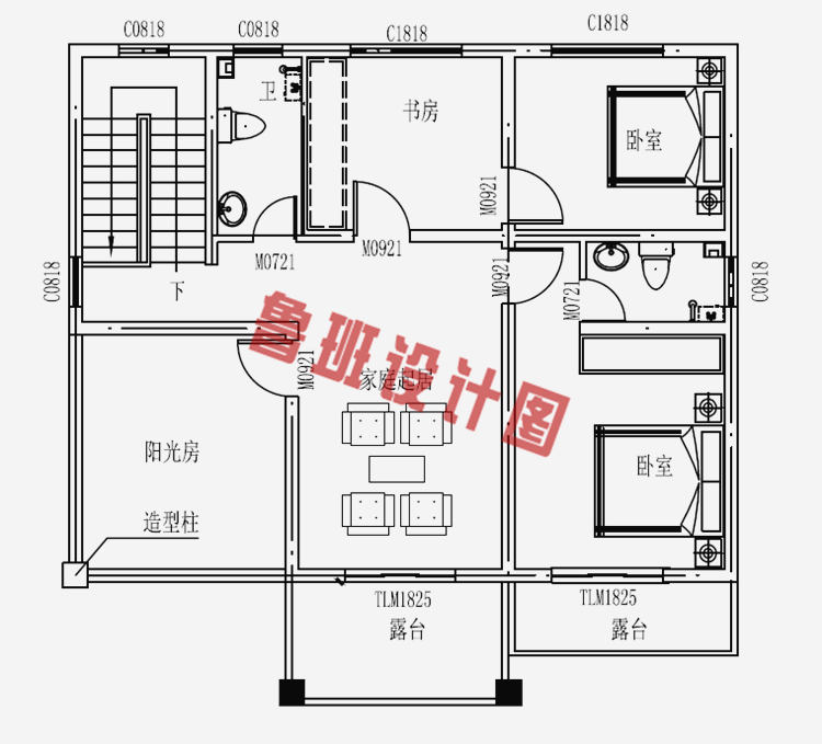 最新潮的90平方米三层房屋设计图