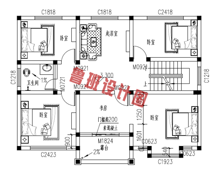 100左右乡下三层楼房设计图