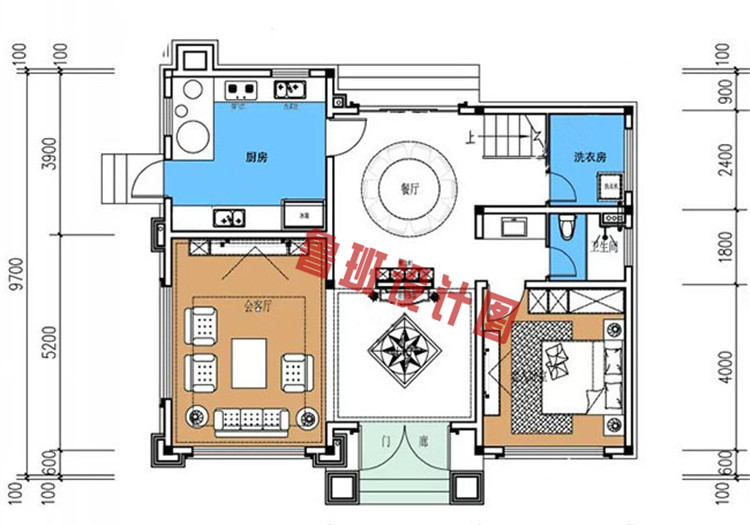 农村三层楼房新款图片一层户型图