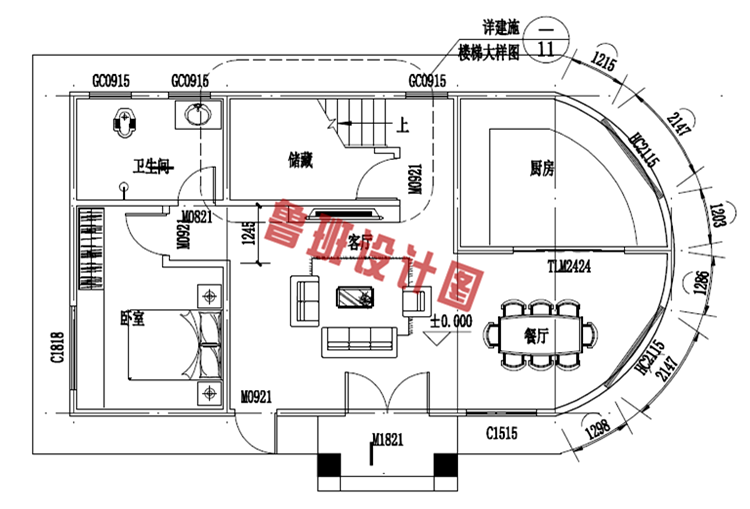 小户型三层别墅房屋设计图纸