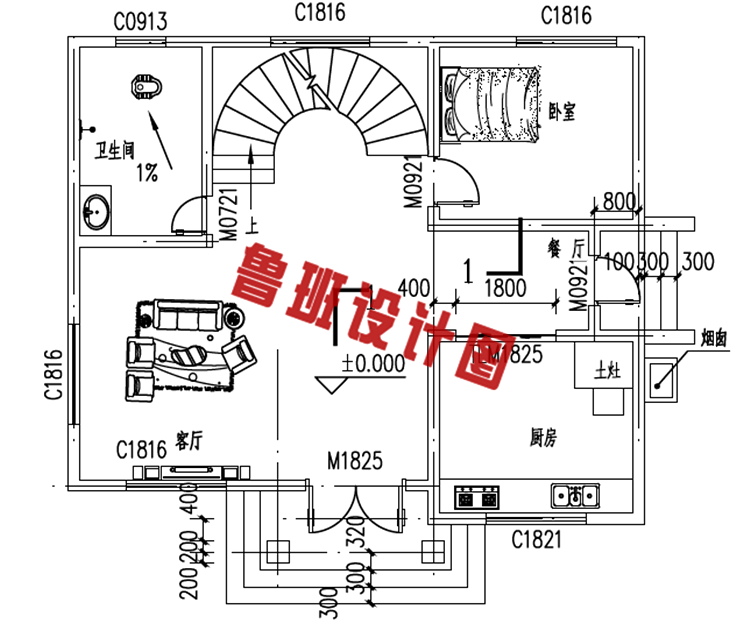 农村小户型三层别墅设计图