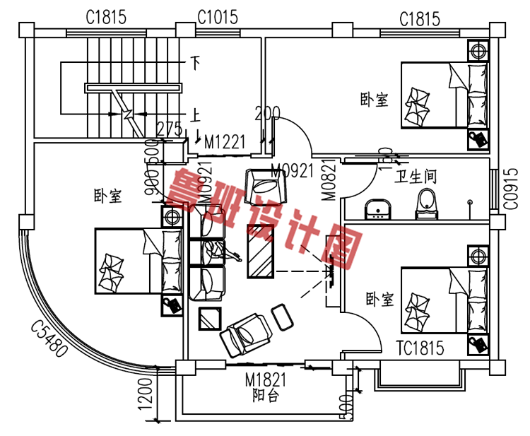 小平米四层自建房屋设计图纸