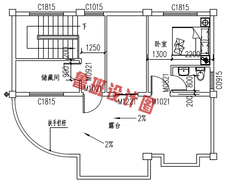 小平米四层自建房屋设计图纸