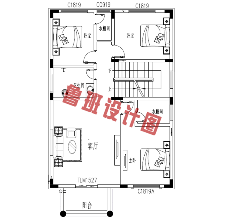 三层带露台21万别墅设计图