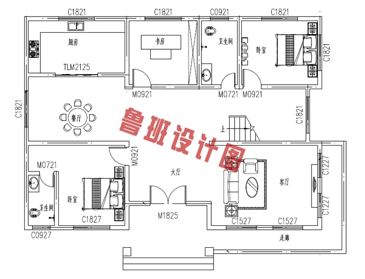 田园风格二层别墅设计图纸