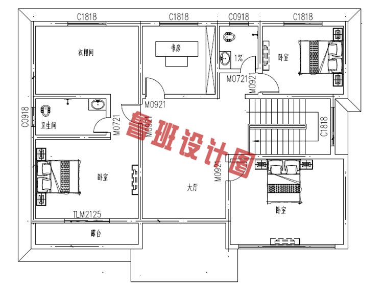 田园风格二层别墅设计图纸