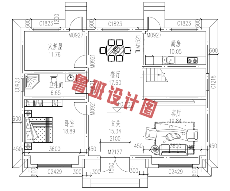 120平方两层房子设计图