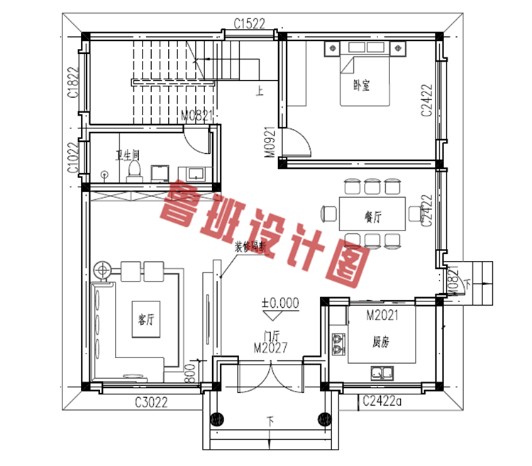 实用型农村120平米二层楼房设计图