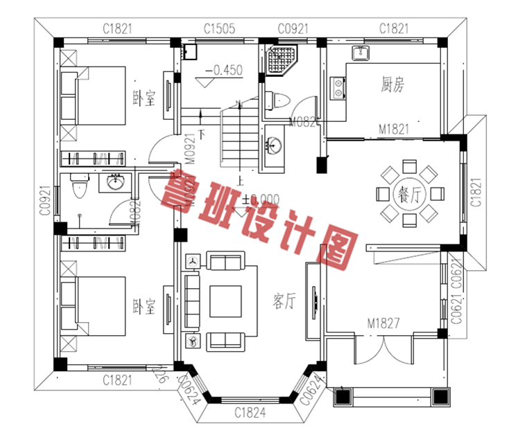 130平米左右三层农村小别墅