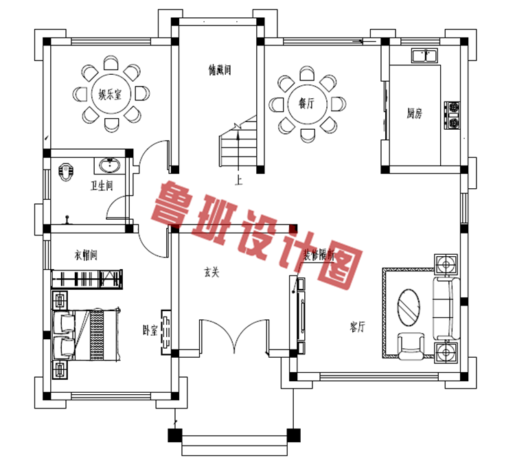 新中式复式三层别墅设计图纸