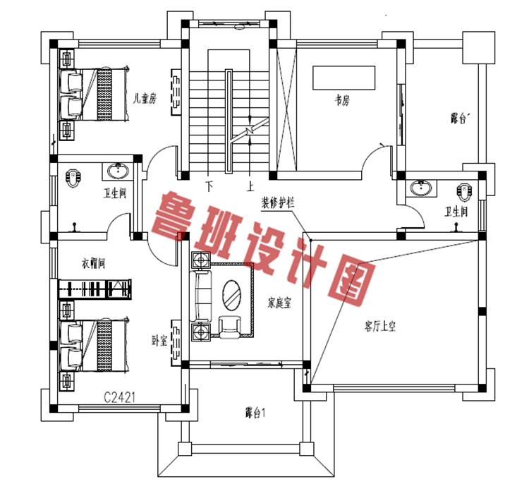 新中式复式三层别墅设计图纸