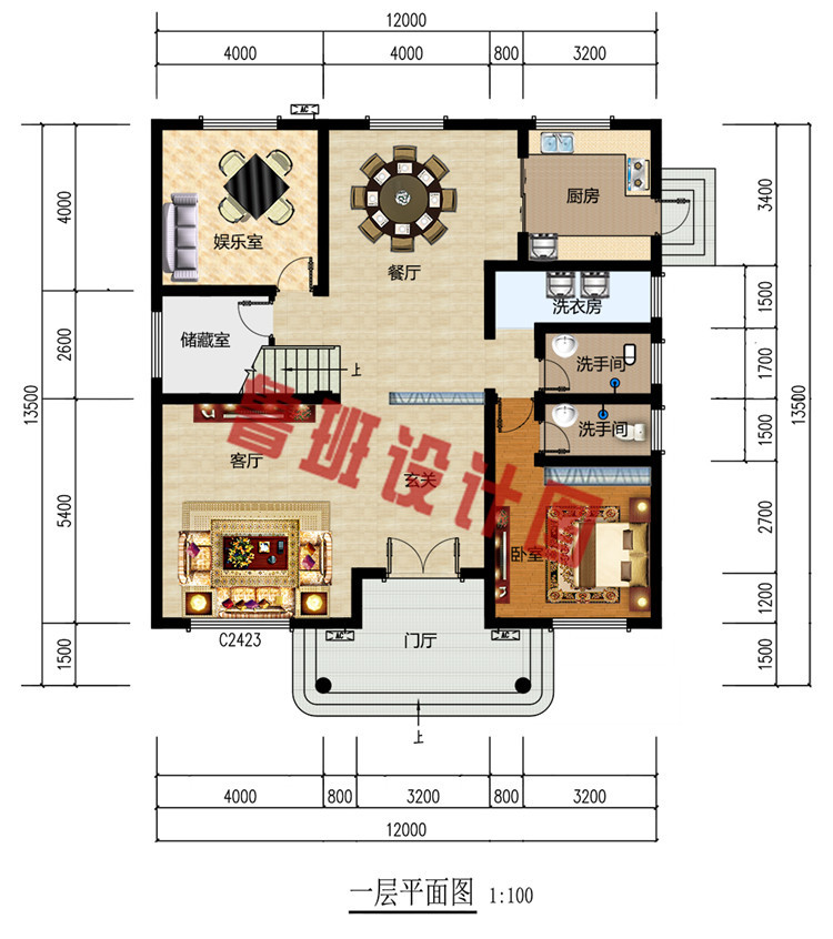 农村25万元二层小楼一层户型图