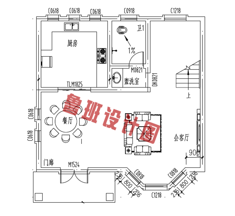 农村13万元二层小楼一层户型图