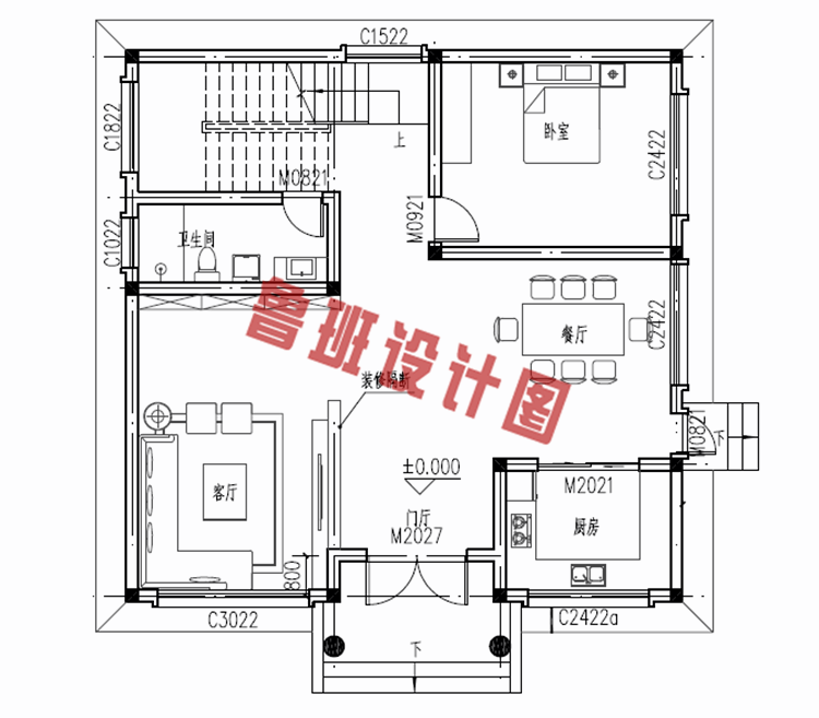 实用型农村120平米二层楼房设计图