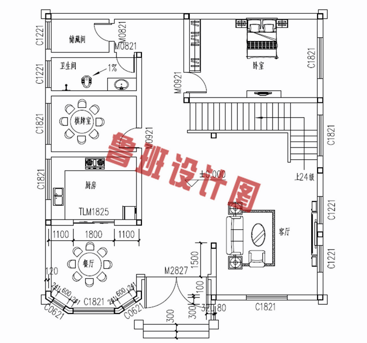 经济实用二层复式楼房设计图