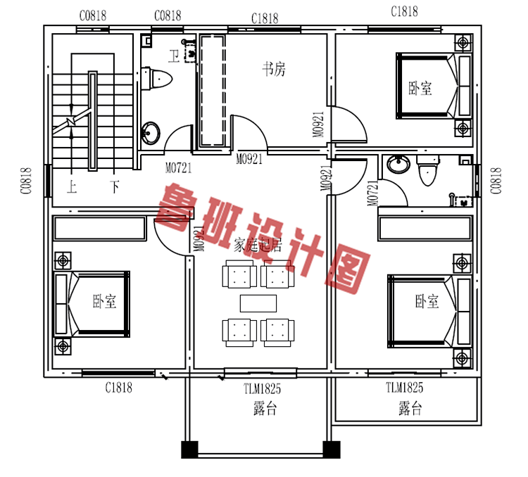 90平方米三层房屋设计图