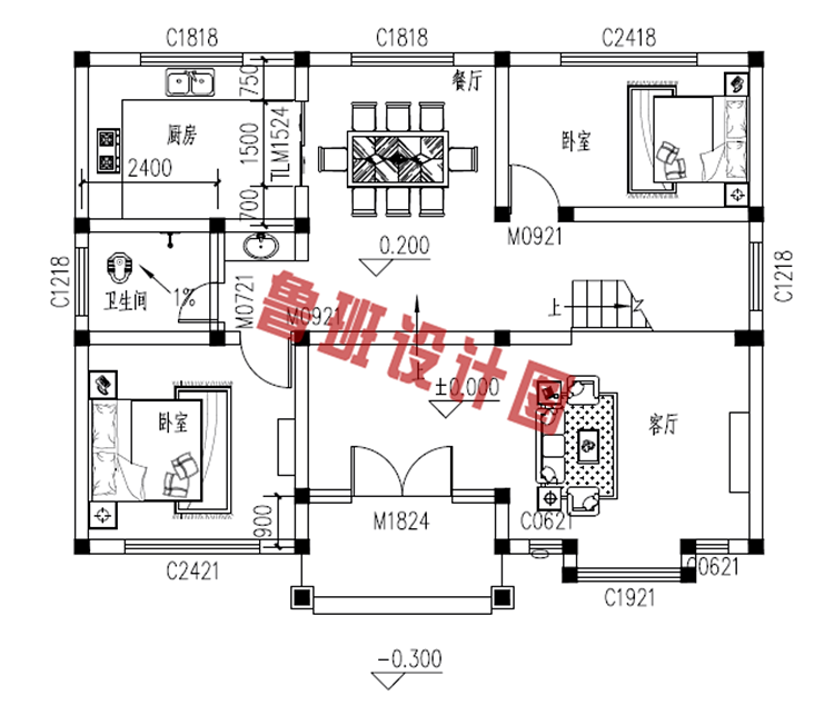 100平米左右乡下三层楼房设计图