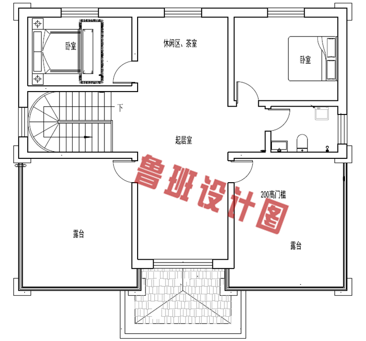 2019年新款别墅外观图三层户型图