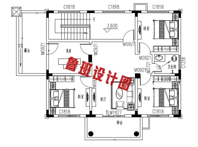 简单时尚二层住宅设计图纸