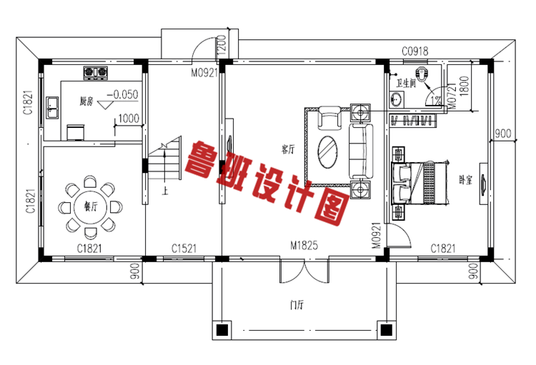 时尚大方的农村二层自建房屋设计图纸