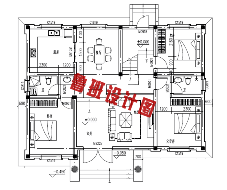 二层楼房设计图