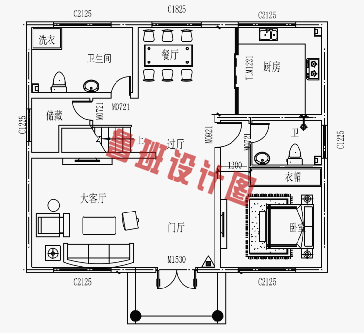 100平方三层楼房设计图及图片