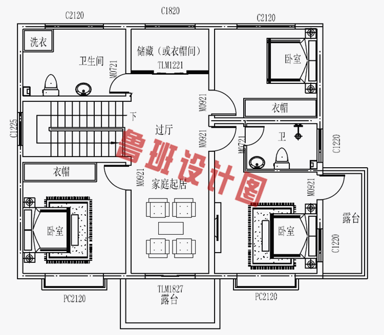 100平方三层楼房设计图及图片