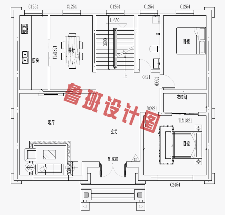 三层豪华大气新农村房屋设计图