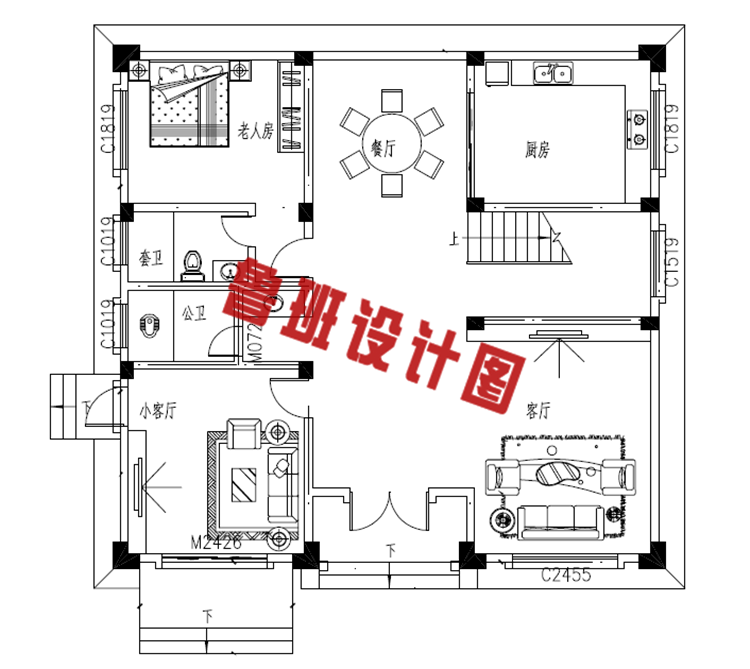 新农村四层独栋复式别墅设计图