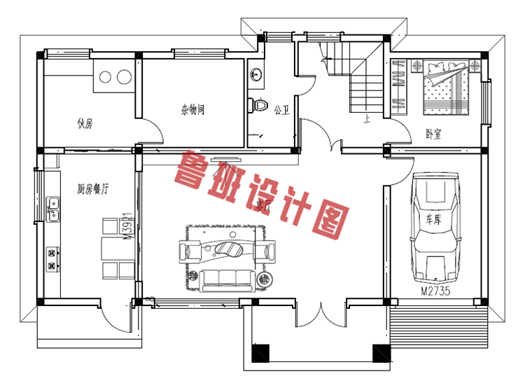 农村二层楼简单大气的楼房设计图纸