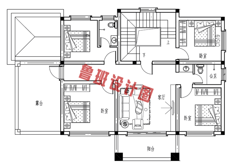 农村二层楼简单大气的楼房设计图纸