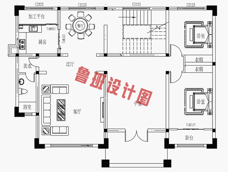 漂亮的二层中式别墅