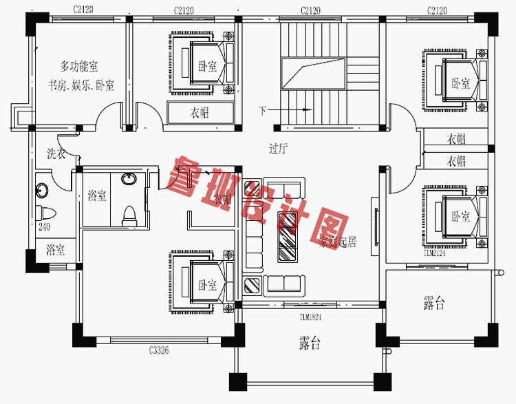 漂亮的二层中式别墅