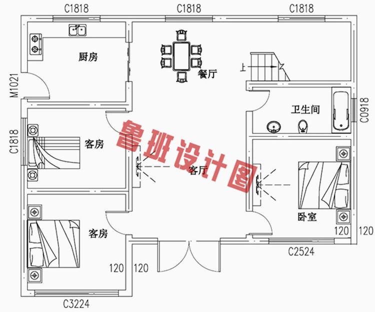 简单新农村二层住宅设计图