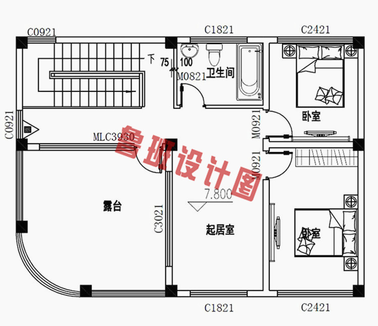 现代三层复式小别墅设计图