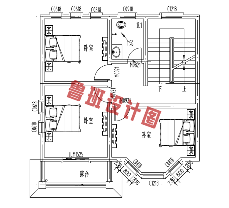 80平方米二层房屋设计图