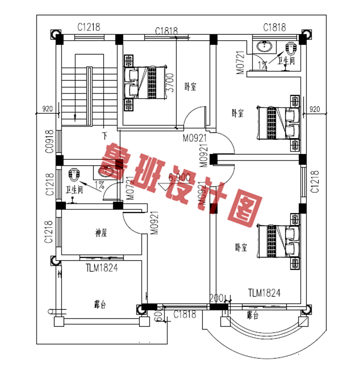 三层乡村楼房设计图及效果图