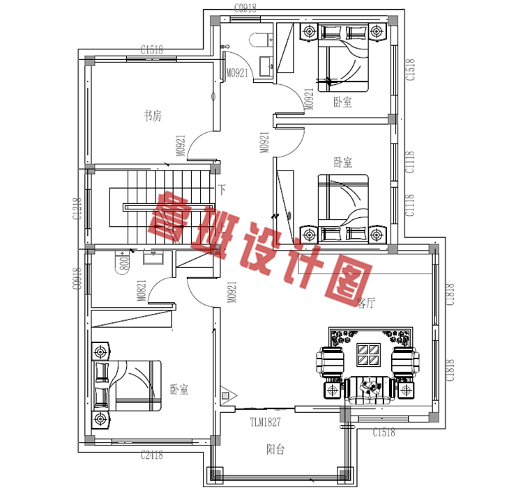 三层别墅房屋设计图
