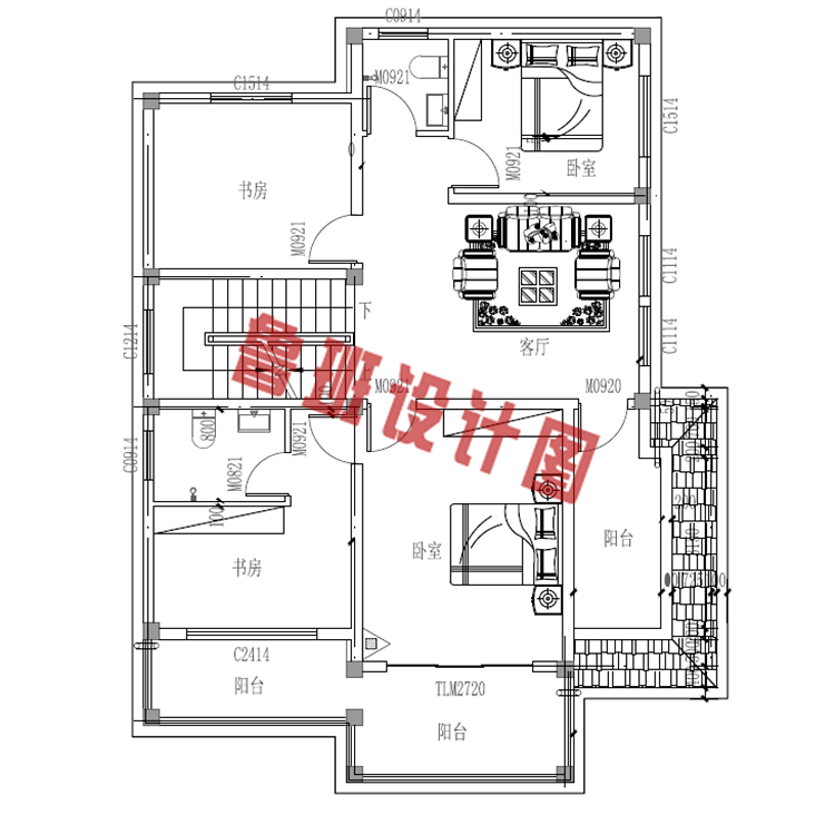 三层别墅房屋设计图