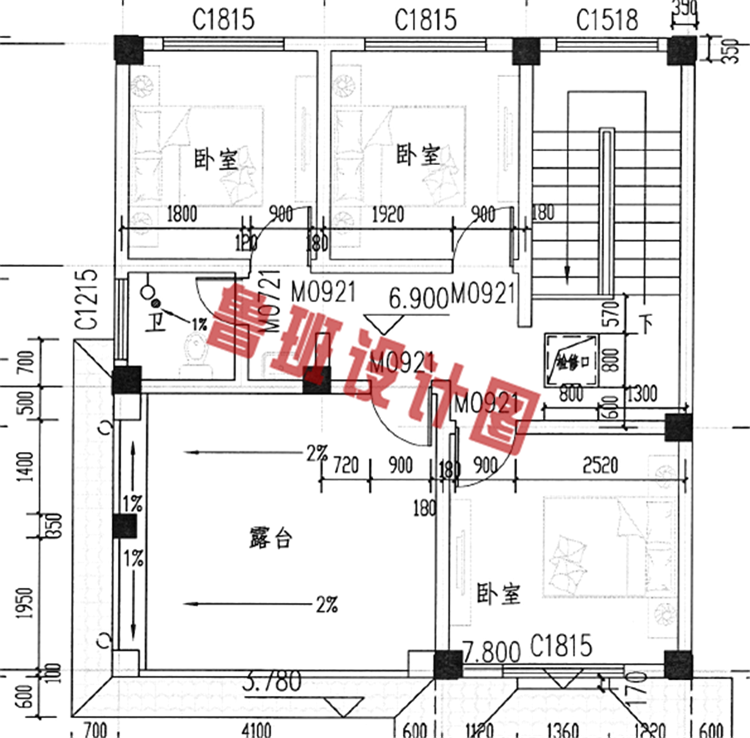 经典三层农村房屋设计图纸