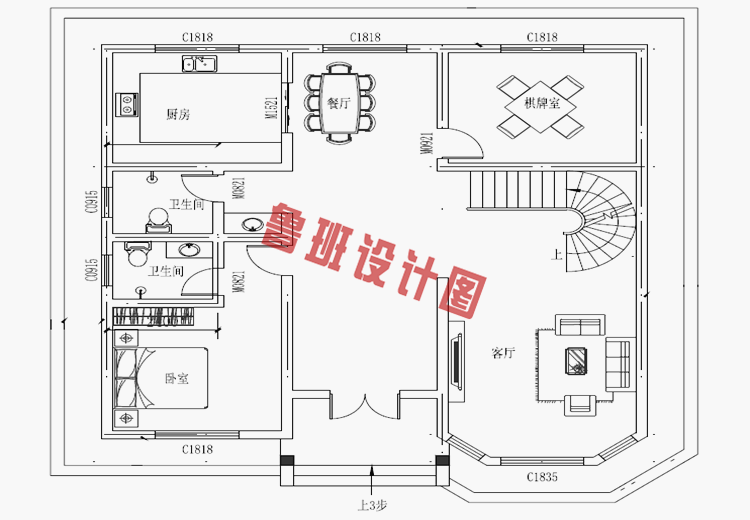 经典20万左右二层别墅设计图纸