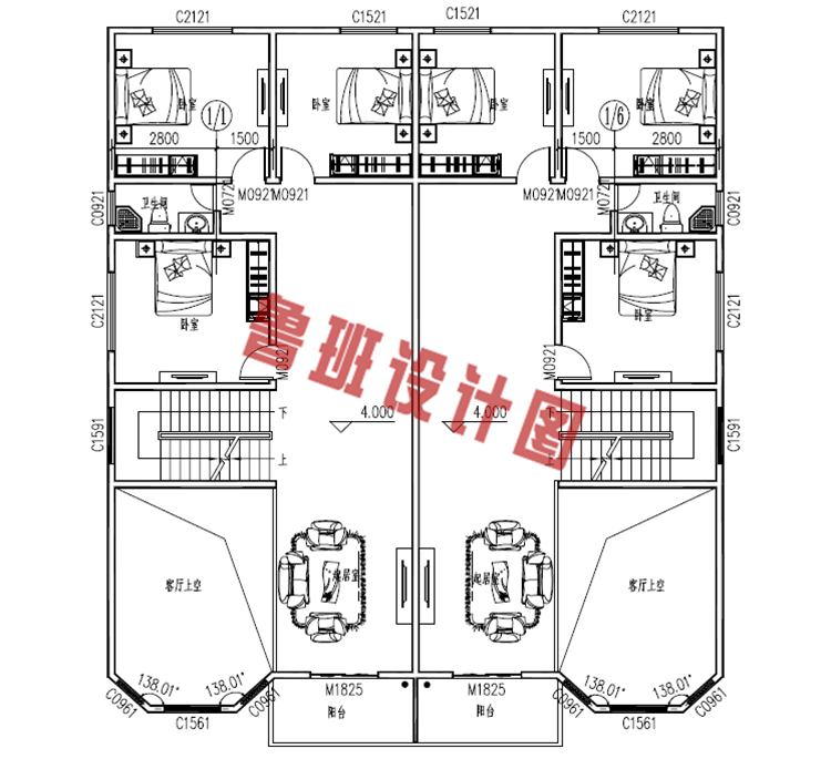 美观气派双拼三层别墅