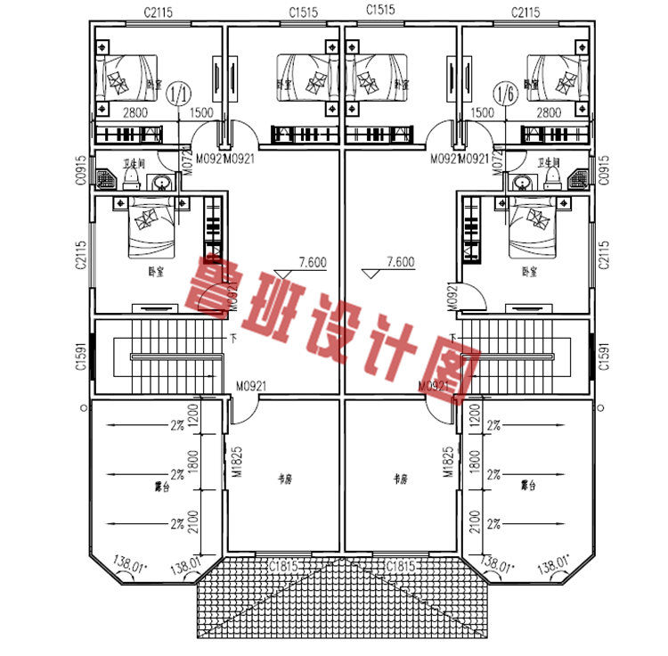 美观气派双拼三层别墅